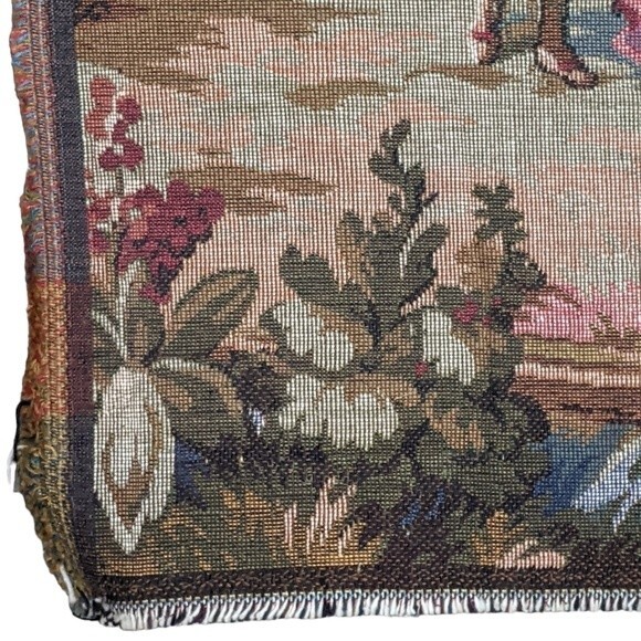 French tapestry wall woven romantic farmhouse - Picture 7 of 8